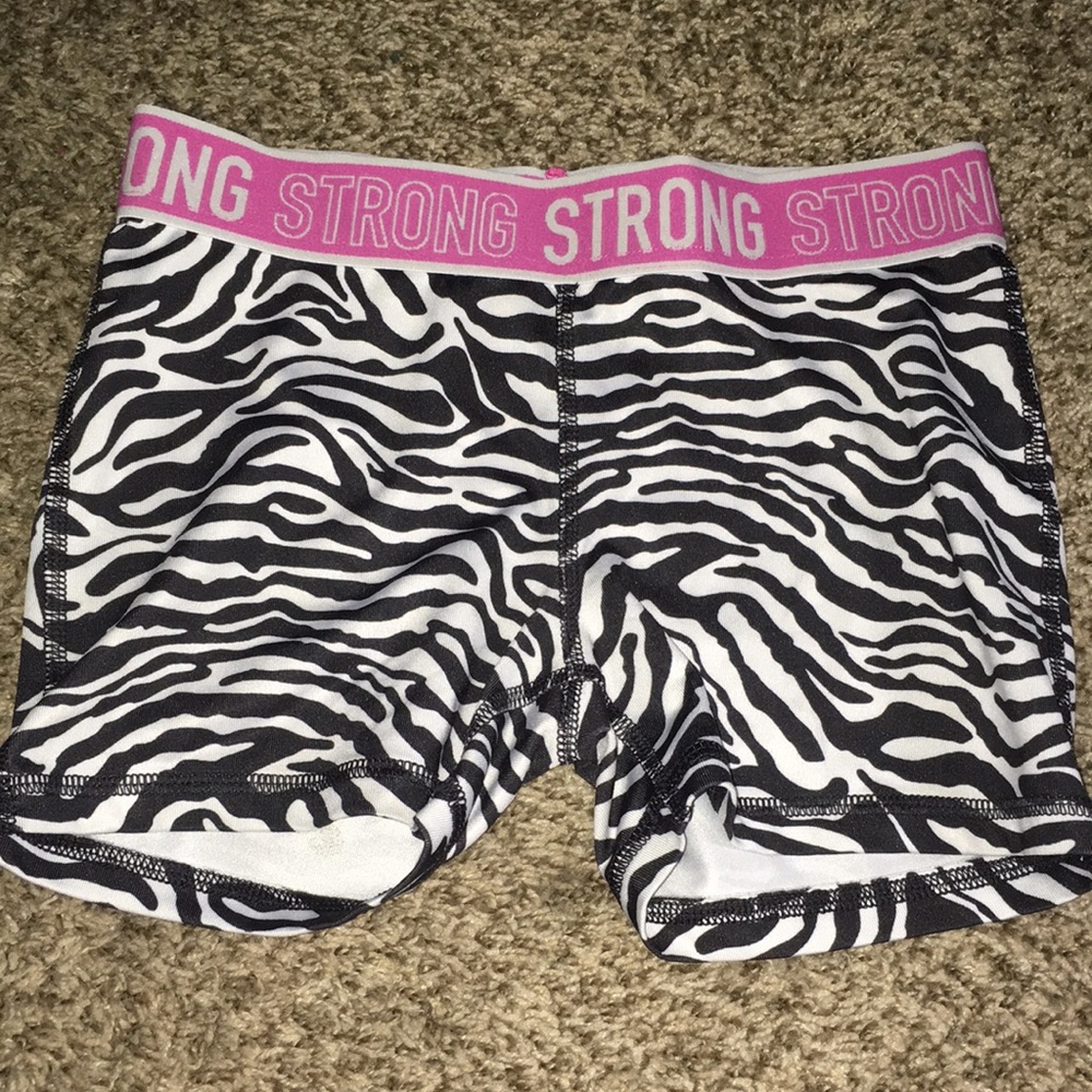 Zebra print justice spandex size Extra Small